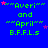 Blue background with green text reading "Averi and April B.F.F.L.s" surrounded by pink and purple stars, some of which move between frames.