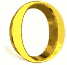 Animated sequence of a golden ring with metallic sheen, showing progressive rotation and partial visibility across frames.