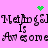 Pixelated text on pink background with green heart and starburst icons, animated green dots appear in two positions over time.