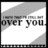 A black-and-white animated icon with diagonal gray stripes and text reading "I will never get over you." The animation shifts the striped background pattern across frames.