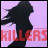 A 48x48 pixel animated contact sheet showing two frames of a silhouette-based icon with red text on a light purple background.