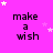 identical 'make a wish' text icons on a bright pink background with scattered white and pink stars