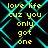 Yellow text on black background with cyan pattern, repeating phrase 'love life cuz you only got one' in pixelated font