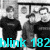 Animated sequence showing a person in black clothing with repeated text overlays changing color across frames.