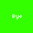 Four square display the word 'Bye' in white pixelated text on green and yellow backgrounds with no visible animation changes