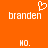 Pixelated orange background with white text and symbols arranged in two identical vertical