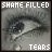 A grayscale animated icon shows a human eye with tears, displaying sequential changes in tear droplets and text labels.