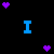 Blue text and purple hearts on black background with repeated 'I', 'Love', and 'Jack' sequences.