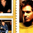Pixelated image of a person with curly hair in yellow shirt, adjacent to text "Michael Weatherly <3" on black background.