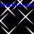 Animated pattern of white diamond outlines on black background with blue text repeating 'ostentatious' across top and bottom.