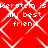 Red background with white diamond-shaped pattern and repeated text 'Berstein is my best friend' in pixelated font