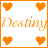 A static contact sheet of two animated frames showing a pixelated orange heart and text design on white background with an orange border.
