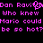 Pixelated text in bright pink on black background, repeated phrases about Mario and Dan Ravitch, with a small pixelated symbol replacing part of the text.