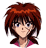 Four pixelated character portraits with red hair, varying expressions and clothing, displayed in a on a gray background