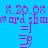 Blue background with pink text and symbols repeating in a pattern, showing animated text and symbol changes across frames