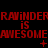 Red pixelated text repeats across black background with small symbols below each phrase.