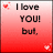 A four- of red gradient backgrounds with pixelated text and small heart symbols, each displaying distinct phrases