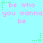 Pixelated text 'be who you wanna be' repeated across a light blue background with green star accents.