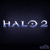 A 50x50 pixel animated contact sheet showing two frames of a Halo 2-themed AIM buddy icon with text and logo elements on dark and white backgrounds.