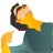 Pixelated figure with brown hair and black headband, wearing dark blue shirt with red collar, holding yellow star against gray background.