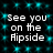 Static image with repeated text "See you on the Aipside" over a dark background of cyan pixelated squares.