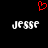 Red pixelated heart symbol above two identical white text labels on black background.