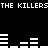 Black background with white pixelated text and audio waveform bars repeating horizontally and vertically.