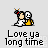 Pixel art of two figures in traditional attire with red hair ornaments, one figure embracing the other from behind against a light gray background.