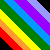 A static image of diagonal rainbow stripes transitioning through red, orange, yellow, green, blue, and purple against a black background.