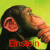 Animated contact sheet of a chimpanzee icon with changing text color across 18 frames, each showing the word 'Einstein' below the animal against a green background with yellow stars.
