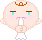 A 4-frame pixel art animation of a cartoon character with tears, crown, and hand gesture in a contact sheet layout.
