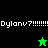 Pixelated green and black icon with repeated text and two star shapes, one green and one black.