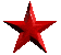 Red star-shaped icons in various sizes and orientations displayed on a gray background.