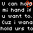 Pixelated text on black background with orange highlight over 'hold' in repeated phrases.