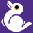 Pixelated white rabbit with orange-brown eye on purple background, text asks 'is it a rabbit or a duck?' in pixel font.