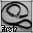 Animated contact sheet showing 8 frames of a black-and-white cartoon icon with looping text and stylized 'Q' shape, each frame displaying different visible text below the icon.