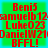 Green square with red text listing names and 'BFFL!' on a blue border, displayed in a