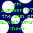 Pixelated green text on dark blue background with white circular shapes, displaying repeated phrases including 'em summer '07 the sun st the sun sh a..wait whaa..wait what cheer'