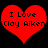 Two red heart shapes with black text reading "I Love Clay Aiken" on a black background, displayed side-by-side.