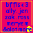 A static digital image with a bright pink background, yellow border, and blue pixelated text listing names including "bffls<3", "olly. jen", "zak. ross", "meryem", and "8alot more".