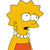 Pixelated character with spiky yellow hair, wide eyes, and a red dress against white background.