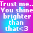 Pixelated text on a gradient background with repeated phrases and heart symbol.