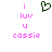Pixelated icon with pink text and a green heart symbol on white background.