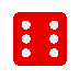Red dice with white pips displayed in various orientations across a , showing different faces and angles