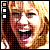 Four -aligned show a person with light brown hair and open mouth laughing, each has three colored squares on left edge