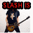 A pixelated image of a guitarist with red text overlays reading "SLASH IS THE BEST GUITARIST TO EVER LIVE!!!!" across four
