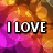 Pixelated image with four text sections on a colorful background of orange and purple shapes.