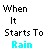 Pixelated text arranged in two on a white background, with cyan-colored 'Rain' at the bottom left