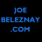 Pixelated collage of a person playing guitar across multiple with blue text 'JOE BELEZNAY .COM' on black background