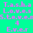 Pixelated text repeats across a with alternating cyan and magenta backgrounds, showing partial phrases like "Tasha Loves Steven 4 Ever" in pink lettering